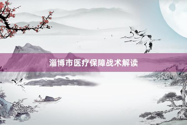 淄博市医疗保障战术解读